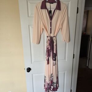 Lily Peach and Purple Floral Dress